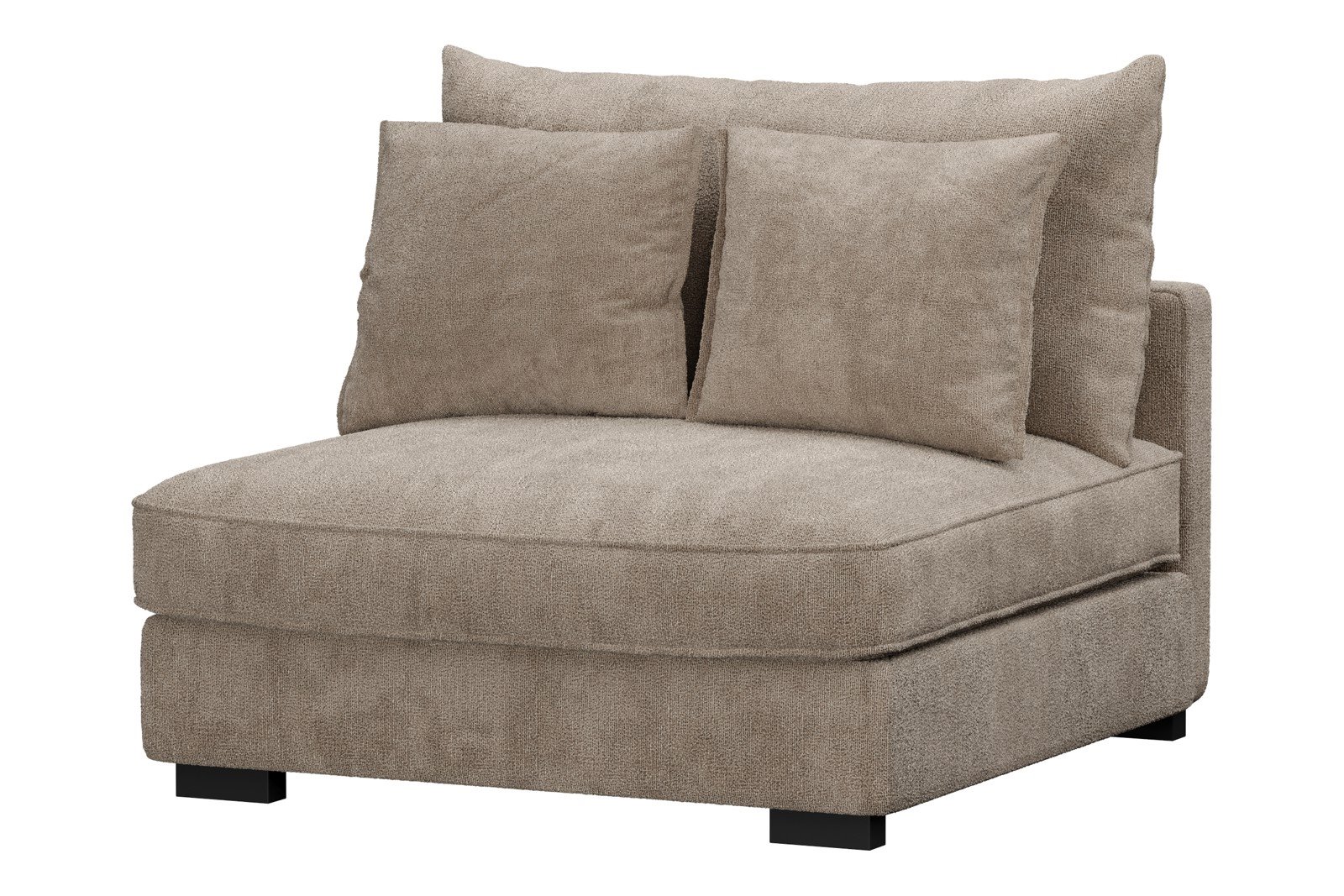 Rossi Lux 1,5-seter stol Tekstil Genesis 4 Beige med sorte ben. Lux Komfort.