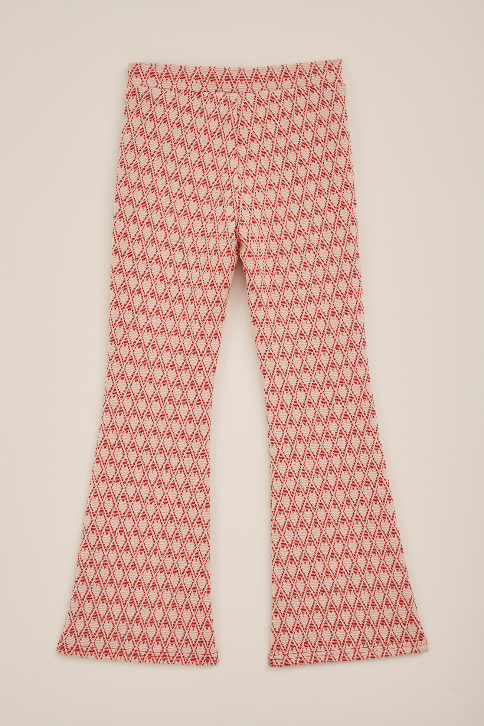Meisjes flared legging met jacquard dessin WE Fashion Rood