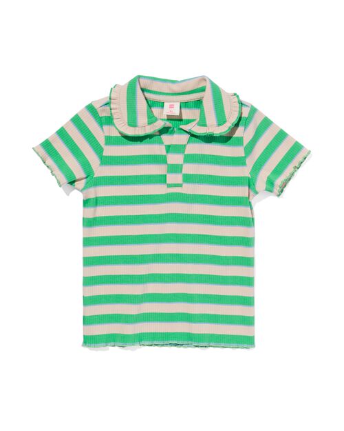 t-shirt enfant avec col polo vert