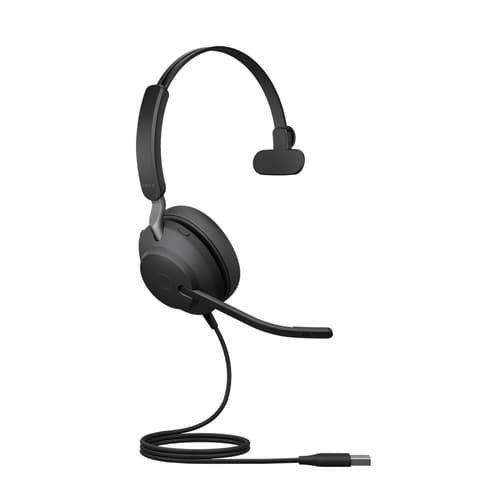 Jabra Evolve2 40, UC Mono, Ledningsført, Kontor/Callcenter, 20