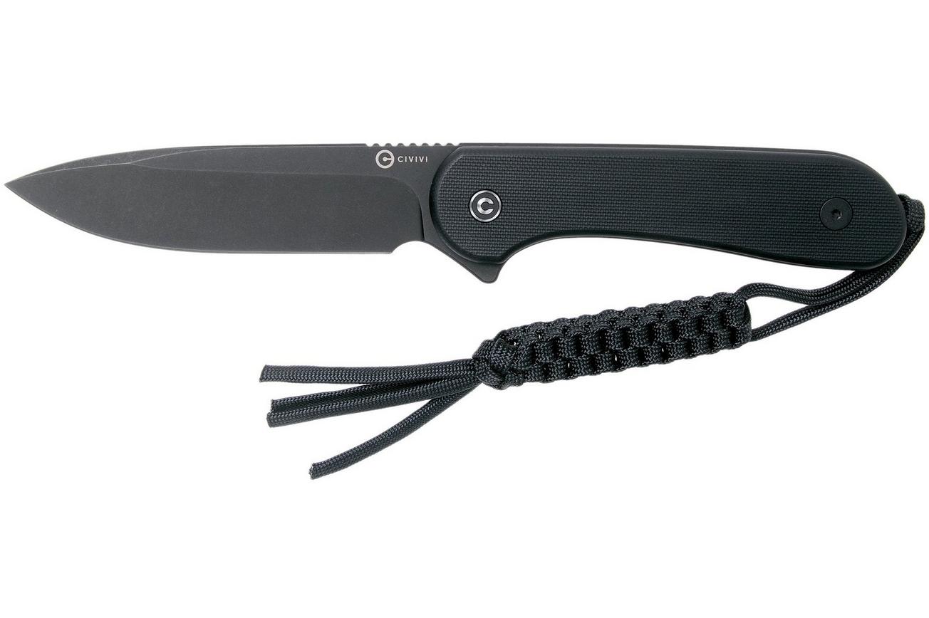 Civivi Elementum Fixed Blade C2105A All Black Flat G10 vaststaand mes