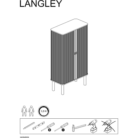 Langley skab - egetræslook