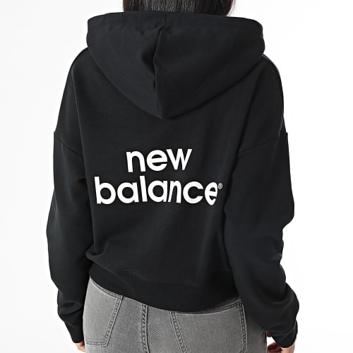 Sweat Capuche Crop Femme WT31509 Noir
