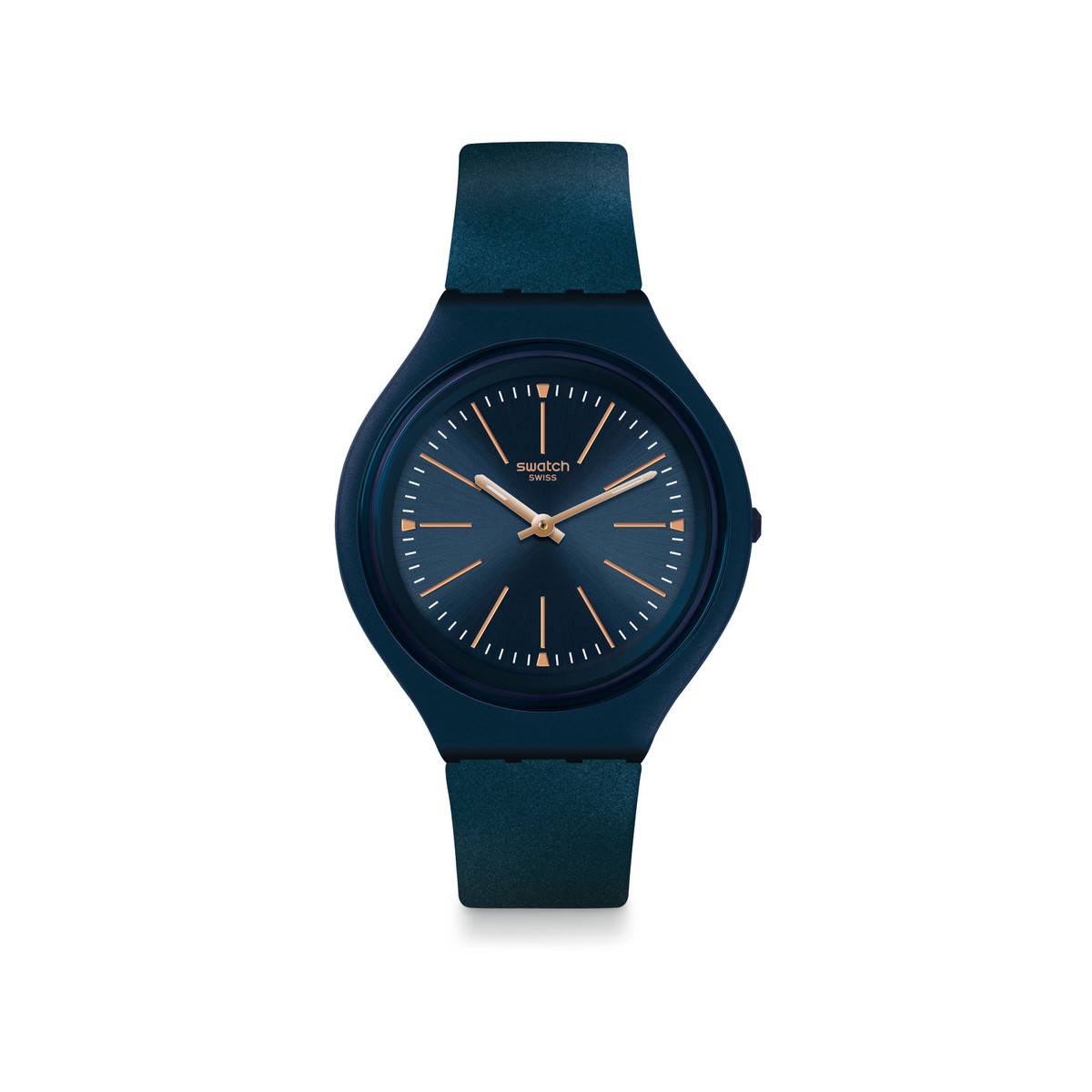 Montre Swatch mixte plastique et silicone bleu