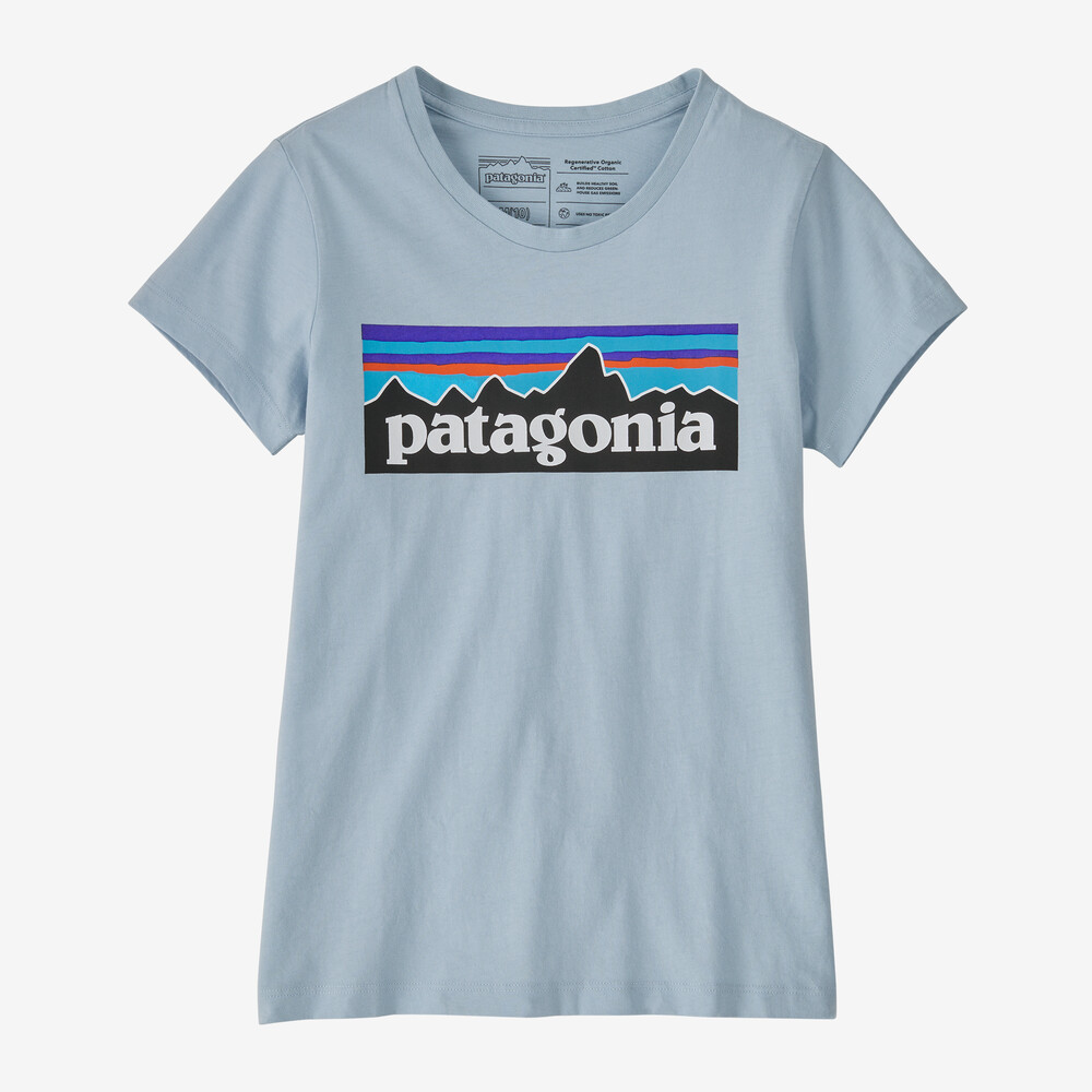Mädchen-T-Shirt aus regenerativer, biozertifizierter Baumwolle mit P-6-Logo