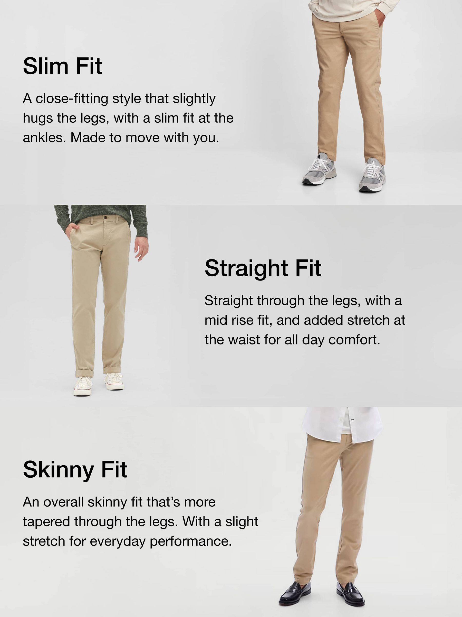 Donkerblauw - Straight fit - Gap stretch must-have chinobroek