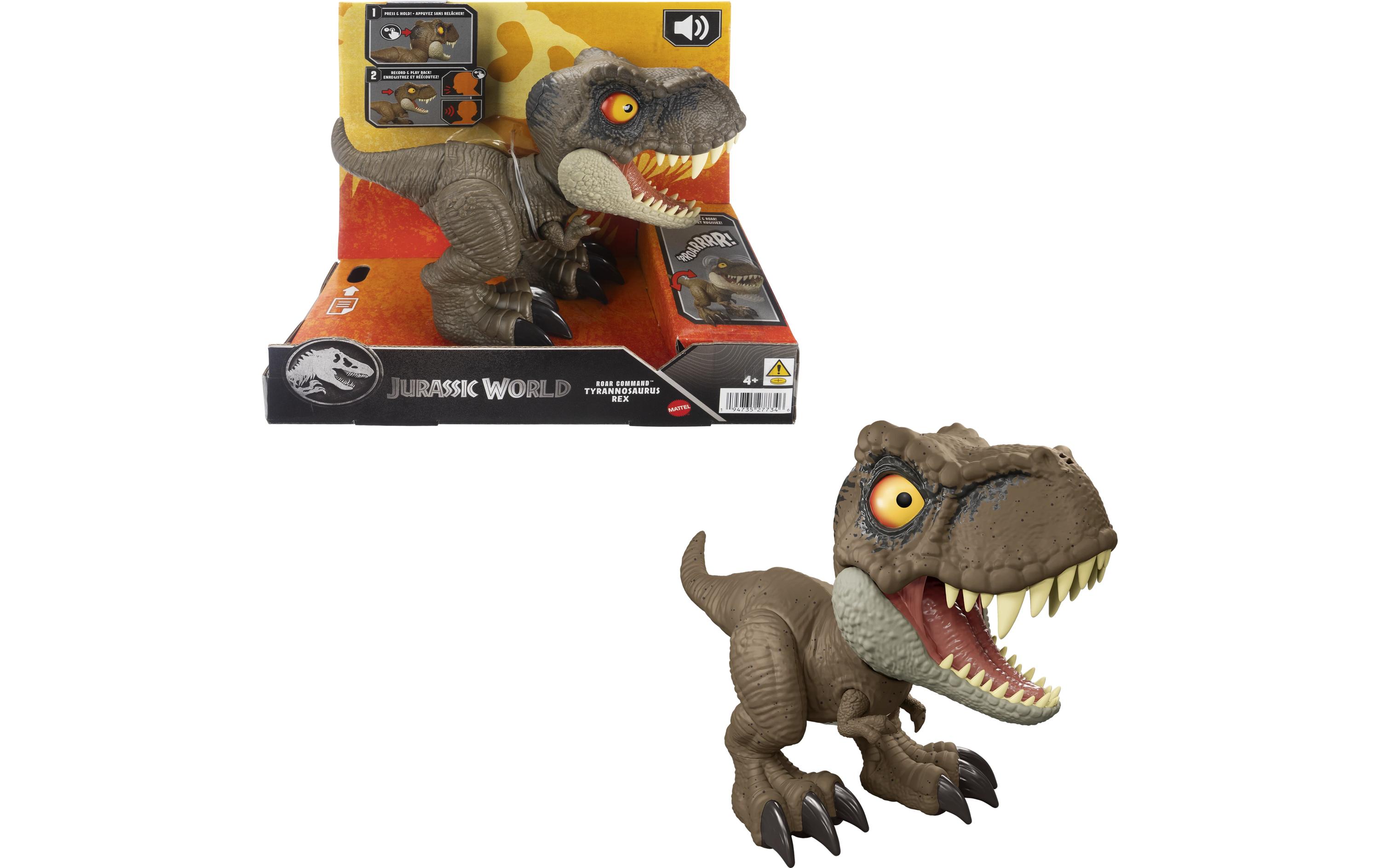 Jurassic World Brüllkommando Tyrannosaurus RexDinosaurierfigur mit Aufnahme- und Abspielfunktion sowie Brüllgeräusche