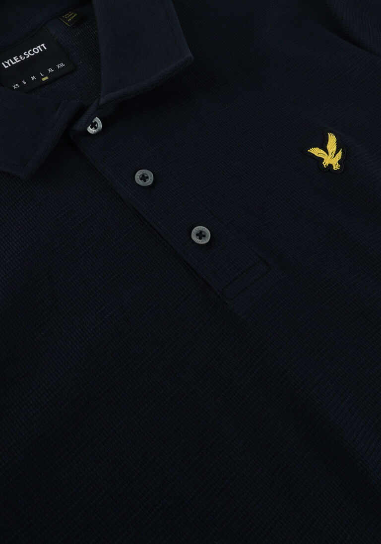 LYLE & SCOTT donkerblauwe lyle & scott polo milano trim polo shirt