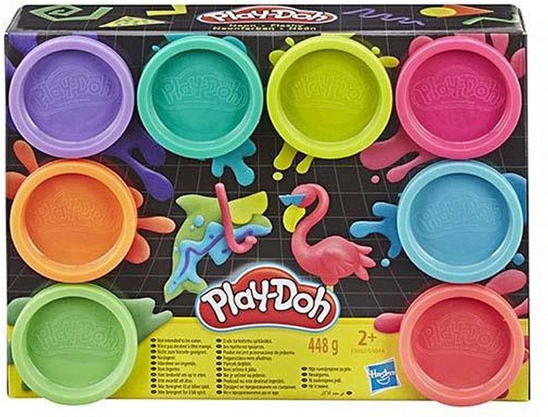 Play-Doh - Neon Klei - 8 Potjes - 448 Gram