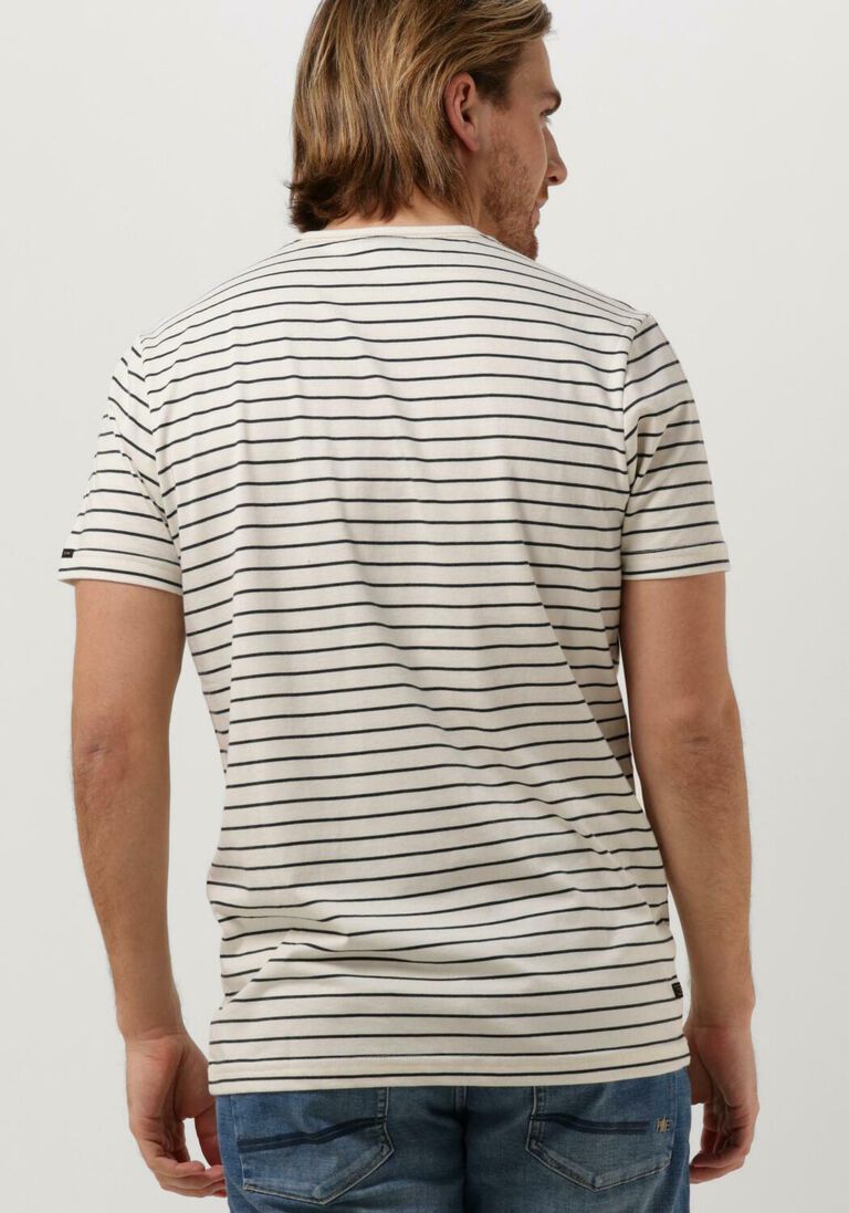 PME LEGEND gebroken wit pme legend t-shirt short sleeve r-neck yd melange striped jersey