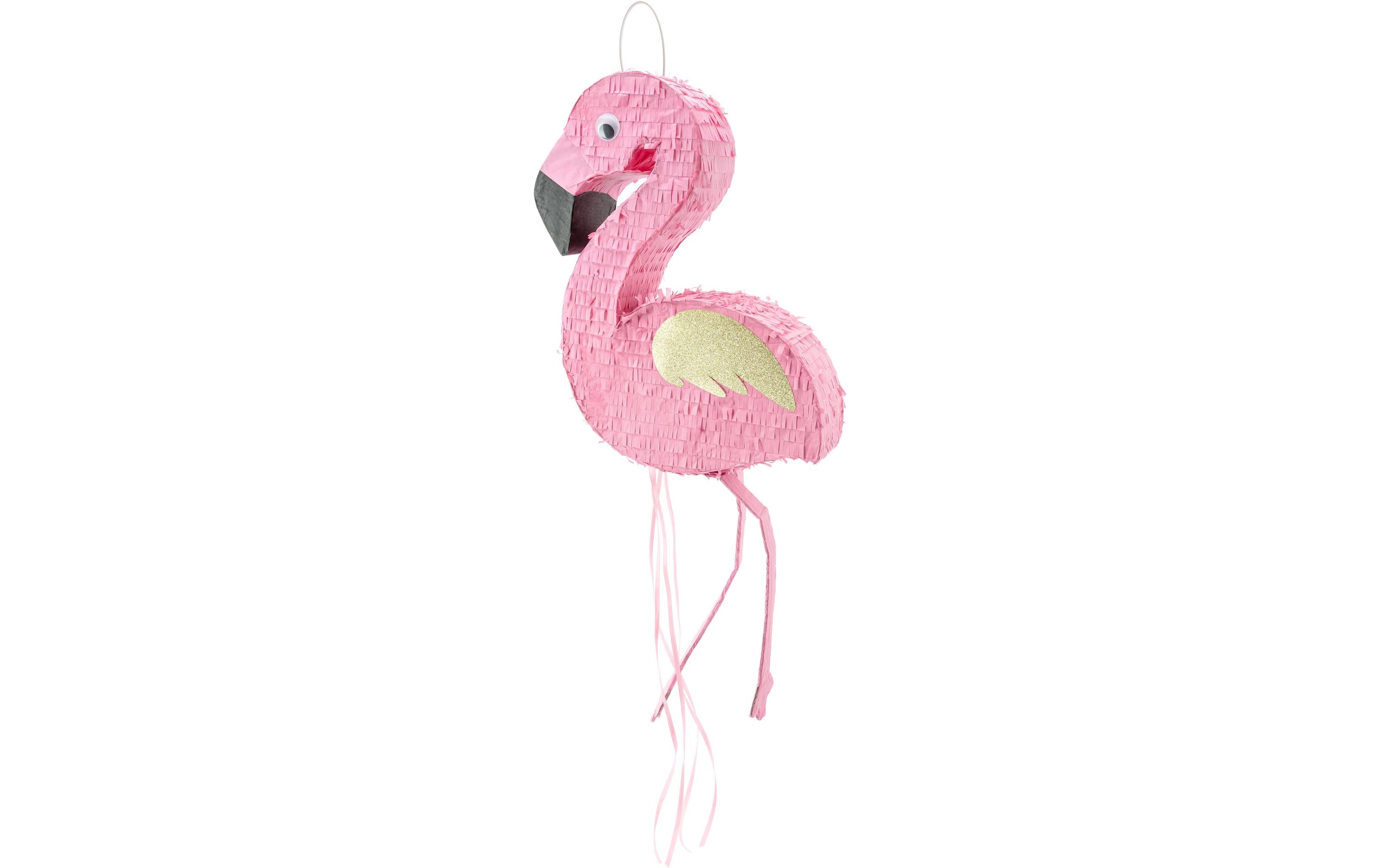 Pinata Flamingo, 25 x 55 x 8 cm, Pink, 1 StückPiñata zum Befüllen mit Geschenken, Süssigkeiten etc.