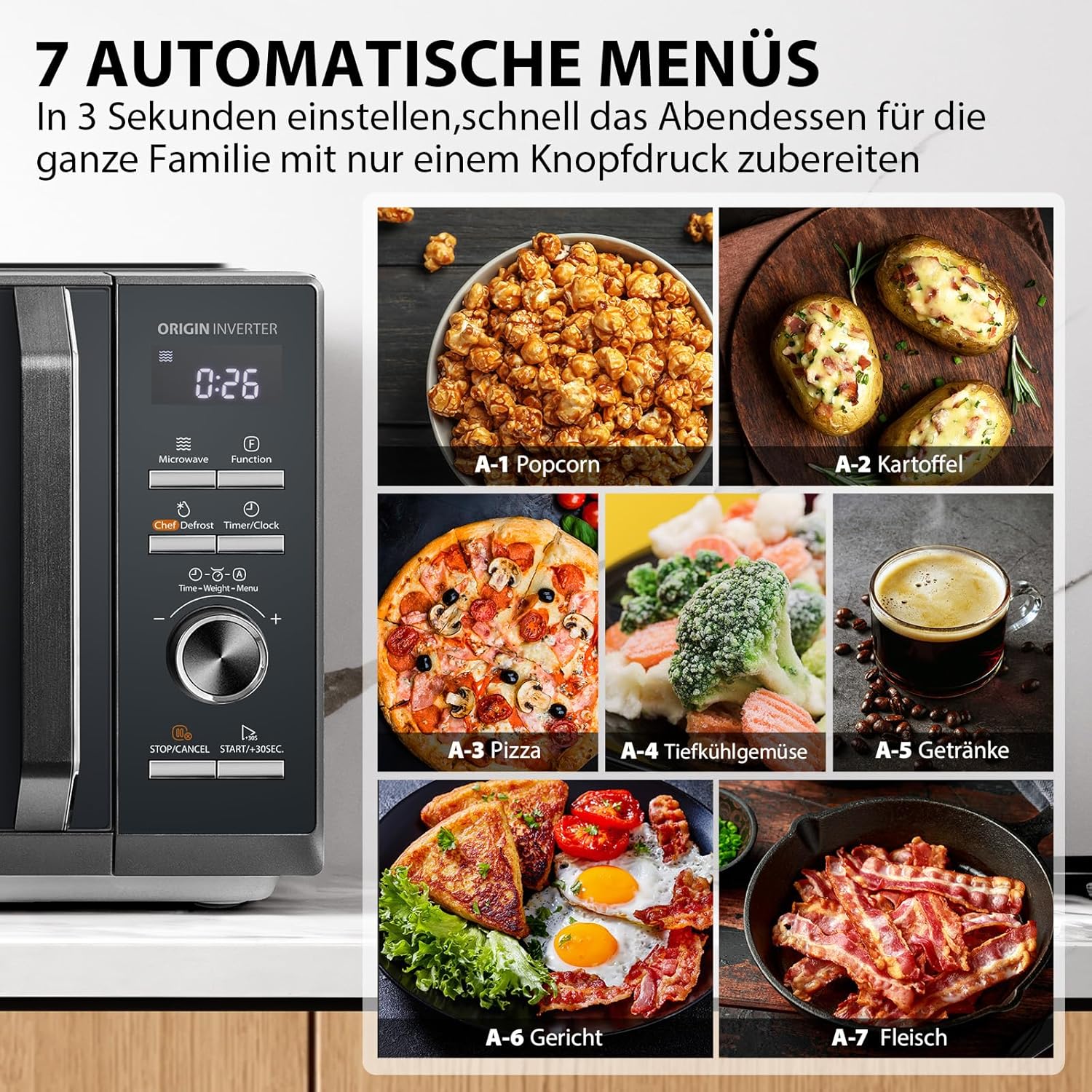 Toshiba MW3-AG25PFI(MG) Mikrowelle mit Grillfunktion - 25L 3-in-1 Kombigerät | 900W Origin-Inverter | 1100W Grill | Unterbau | Digital | 57dB Leise | Chef-Abtauung | Morandi-Grau