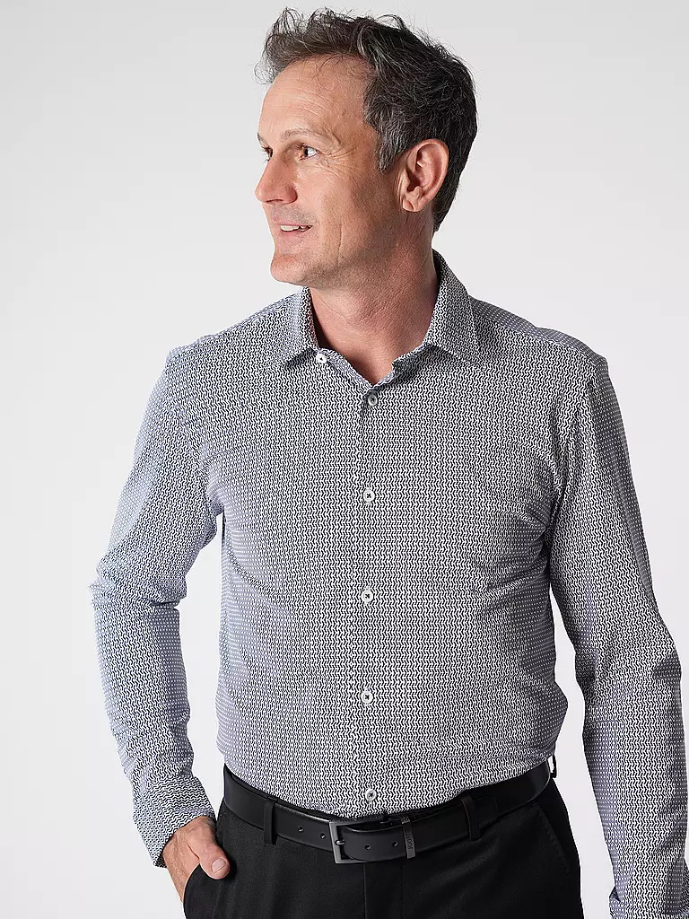 BOSS Hemd Slim Fit ROAN dunkelblau