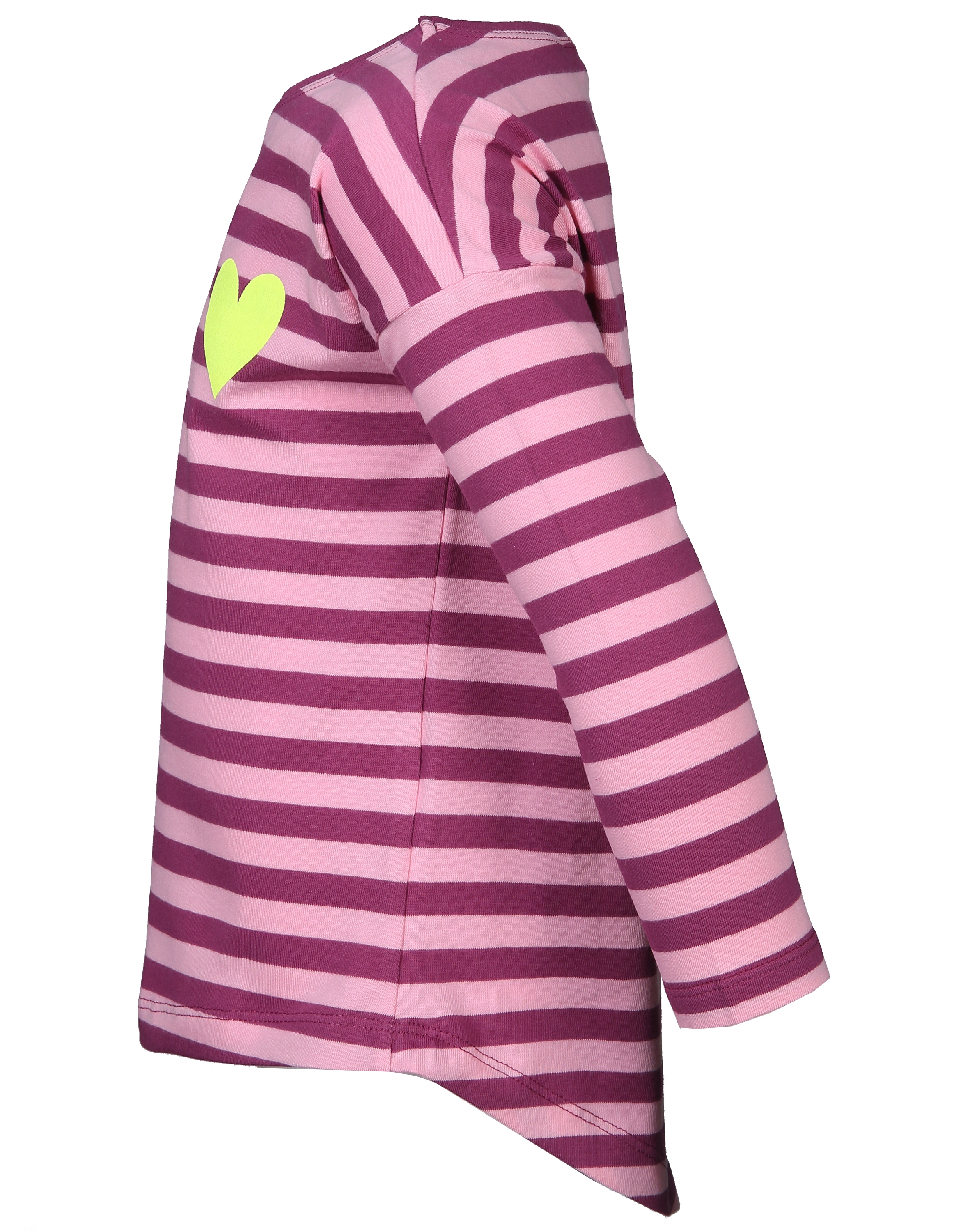 Langarmshirt HERZ gestreift in bordeaux