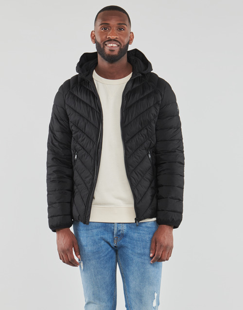 Guess - STRETCH HOODIE JACKET - Noir
