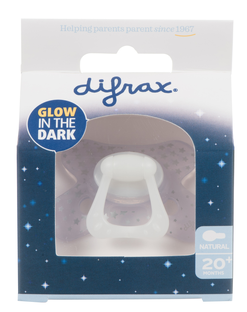 Difrax Fopspeen Natural 20  Maanden - Glow in the Dark 1ST