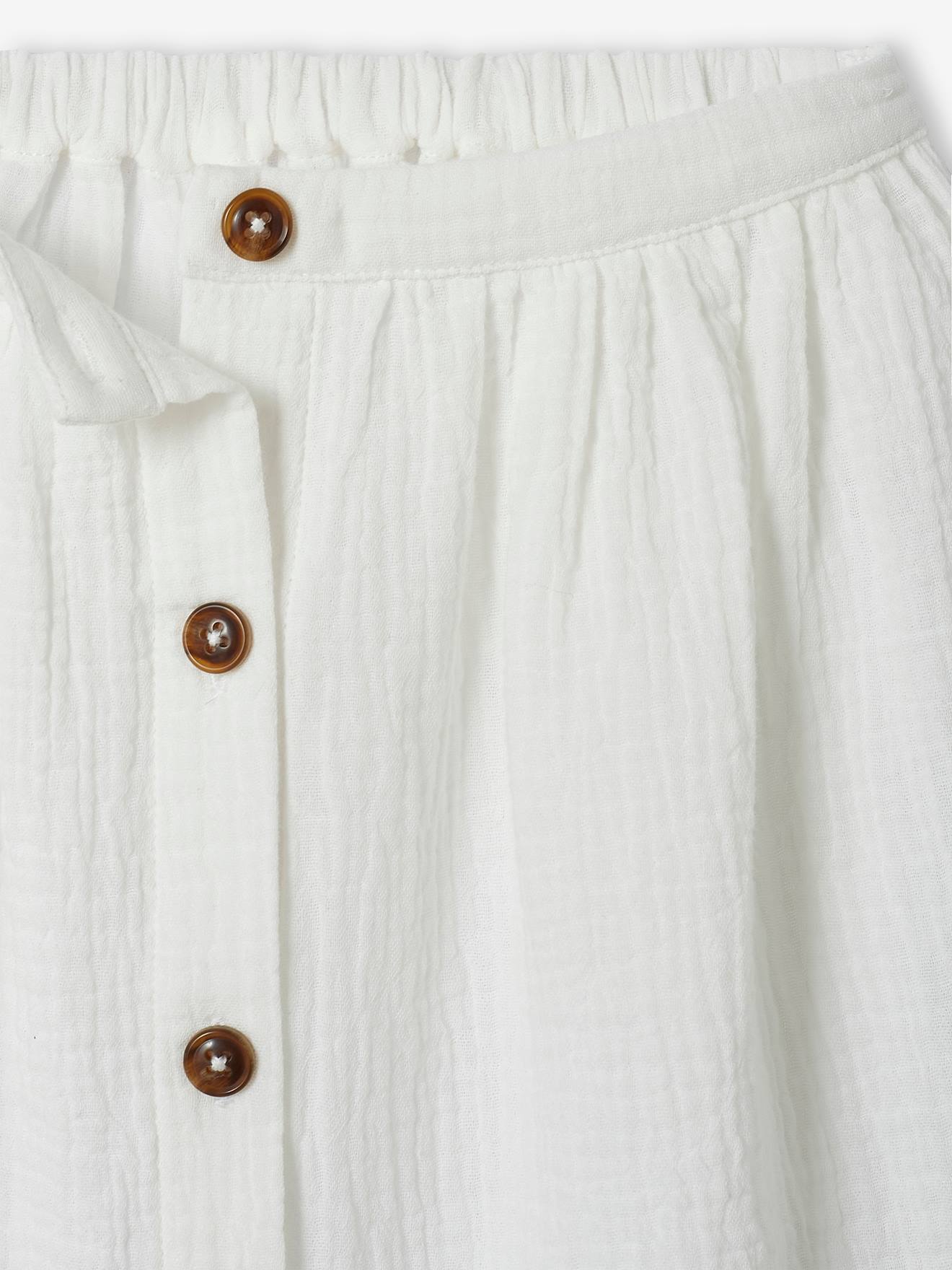 Conjunto de camiseta e saia de chiffon de algodão para menina da Clay