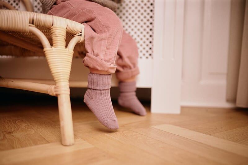 Ankle Wool Rib Turn Down wood rose - MP - Rumpetroll