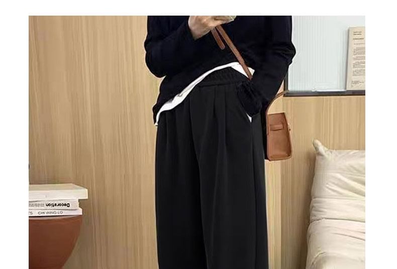 Magimomo - Effen baggy joggingbroek met elastische taille
