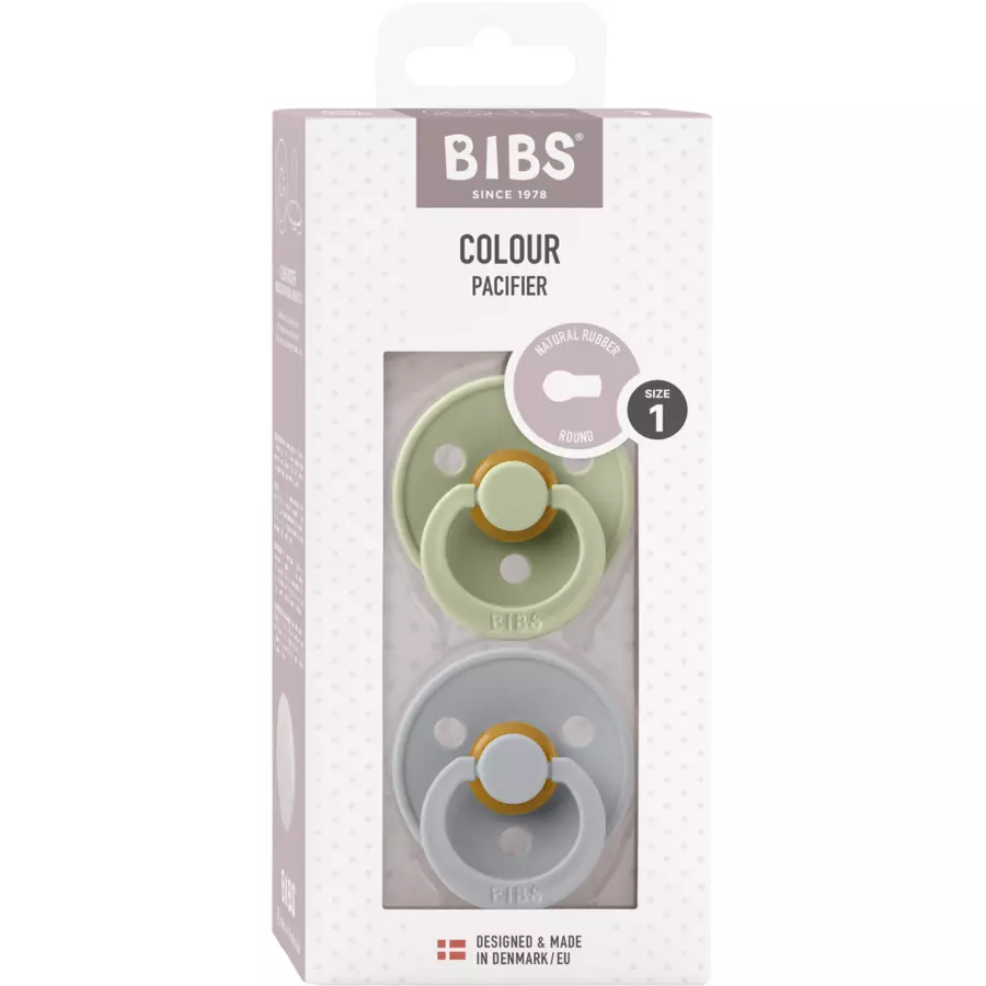 BIBS® Schnuller Colour SageCloud 0-6 Monate, 2 Stk.
