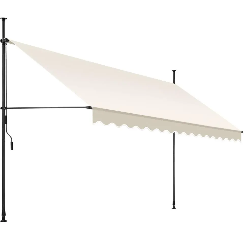 tectake Klemluifel met zwengel, in hoogte verstelbaar, Beige
