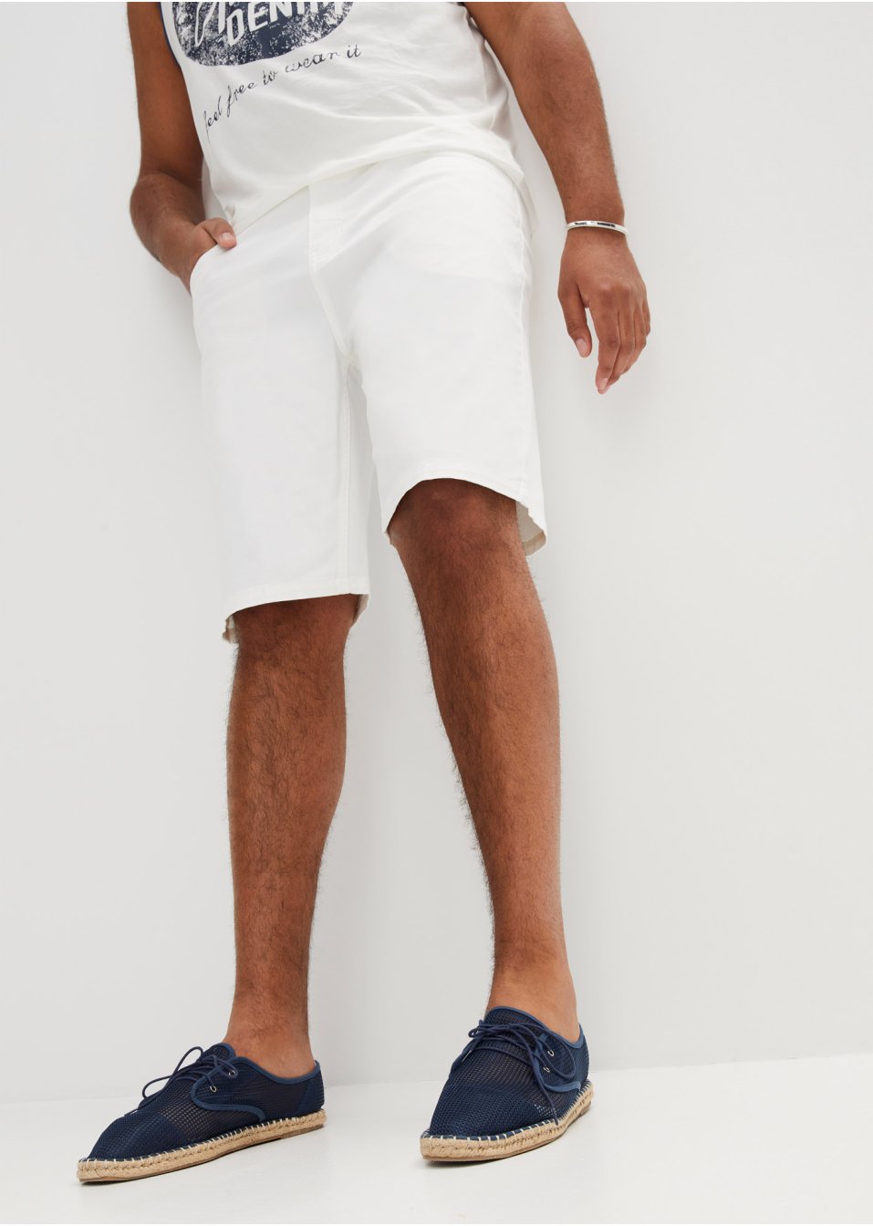 Bermuda en jean extensible, Classic Fit