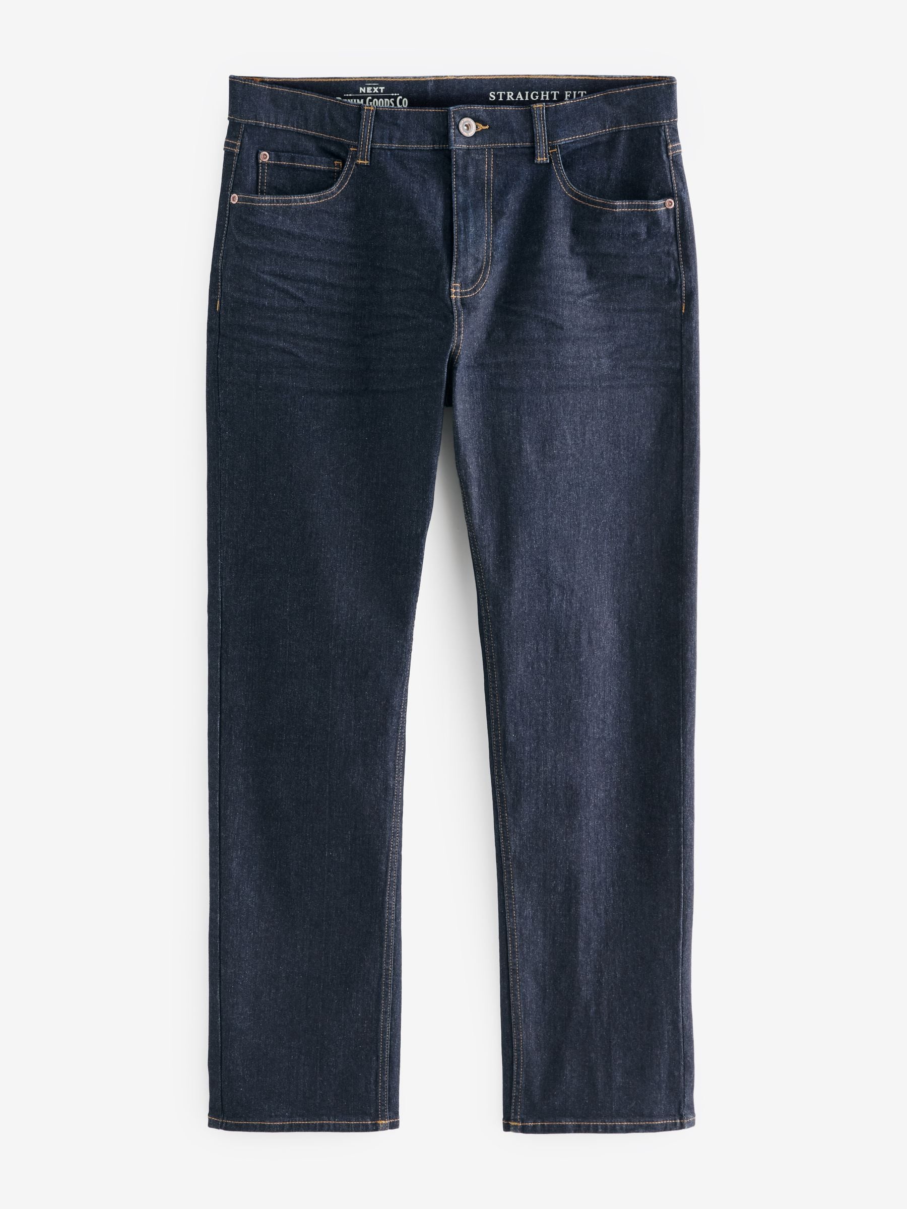 Donkerblauw - Straight-fit Essential stretchy jeans met rechte pasvorm