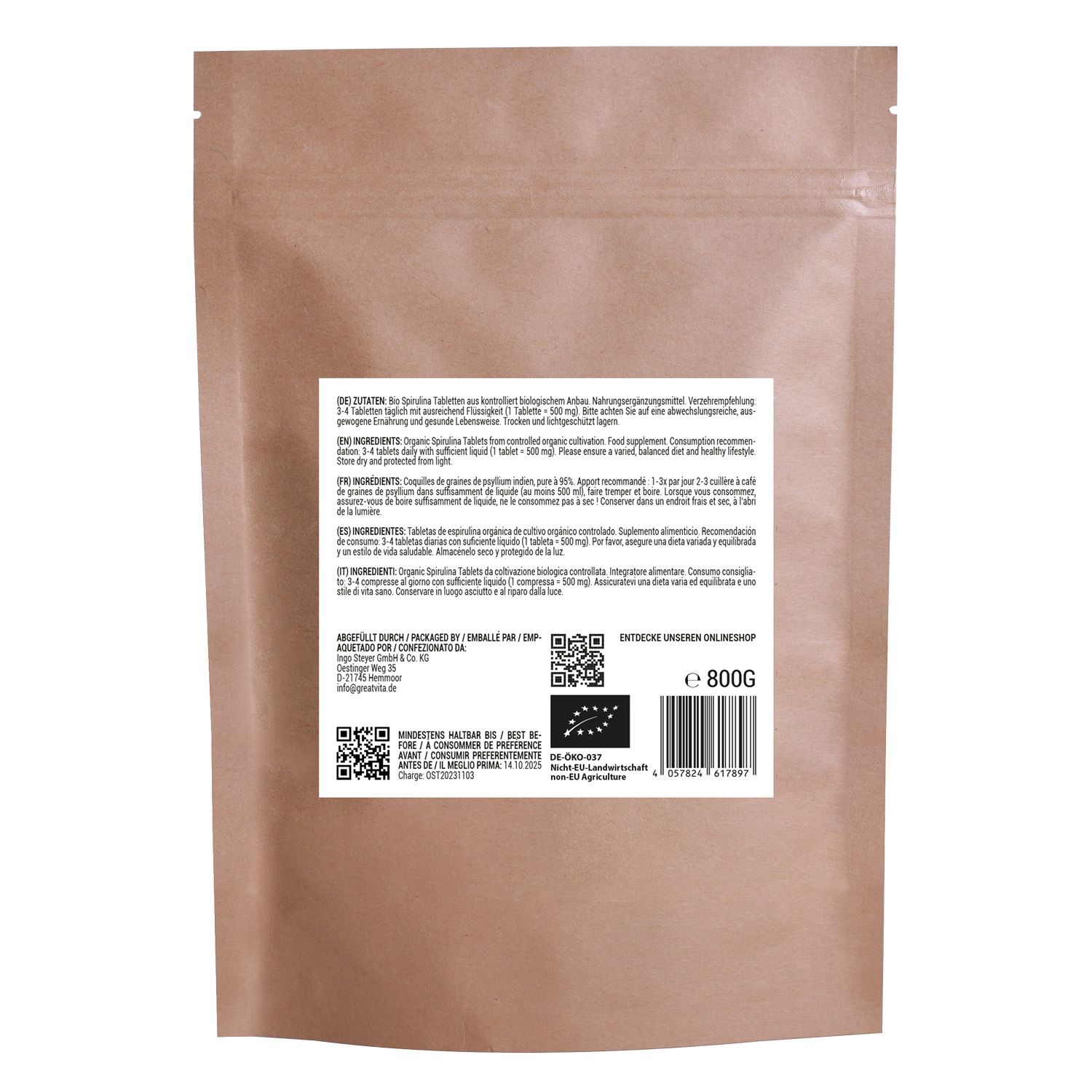GreatVita Bio Spirulina Tabletten