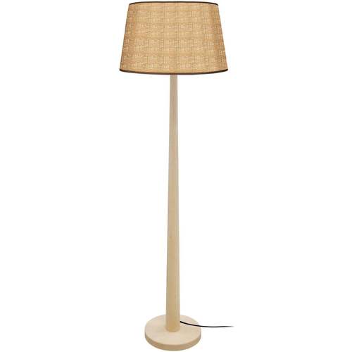 Tosel - Lámpara de pie pirámide madera naturales y multicolores Beige