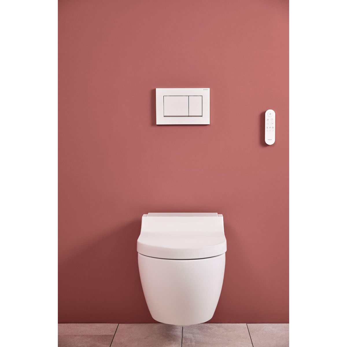 Geberit AquaClean Tuma Comfort douche wc met witte deksel en Rimfree toilet