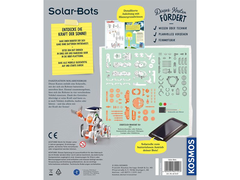 Kosmos Experimentierkasten Solar Bots Spannende Solar-Modelle bauen