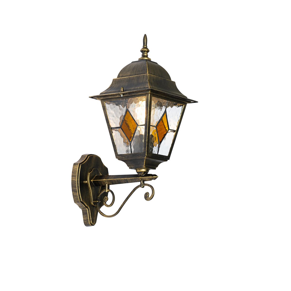 Vintage buiten wandlantaarn antiek goud - Antigua Up