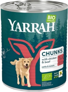 Yarrah Hundefutter Bröckchen Rind Bio, 820 g