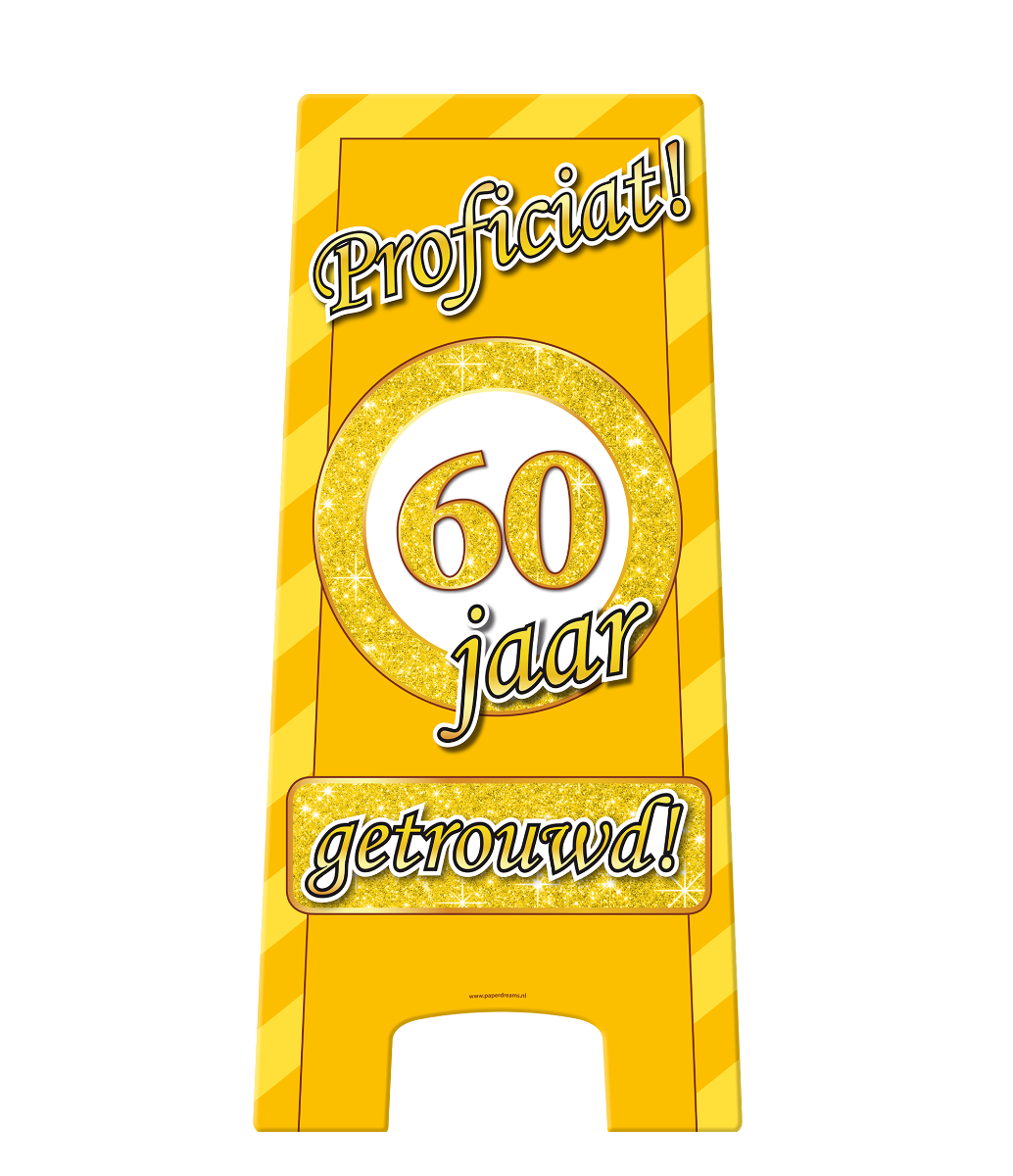 Warning Sign 60 Jaar Getrouwd 58cm
