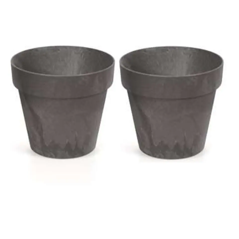 Prosperplast Bloempot - antraciet - betonlook - 30 cm