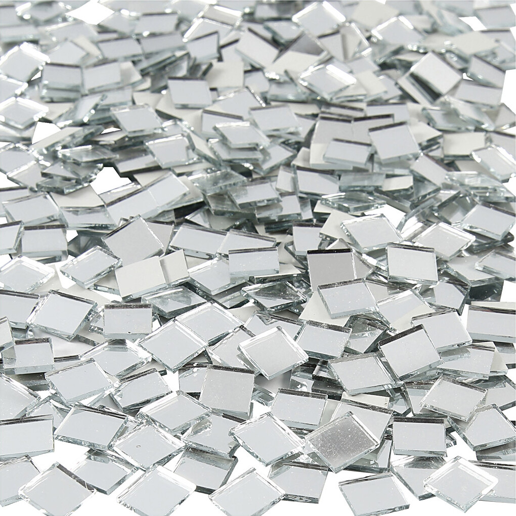 Spejlmosaik - Str. 10X10 MM - Tykkelse 2 MM - 500 Stk