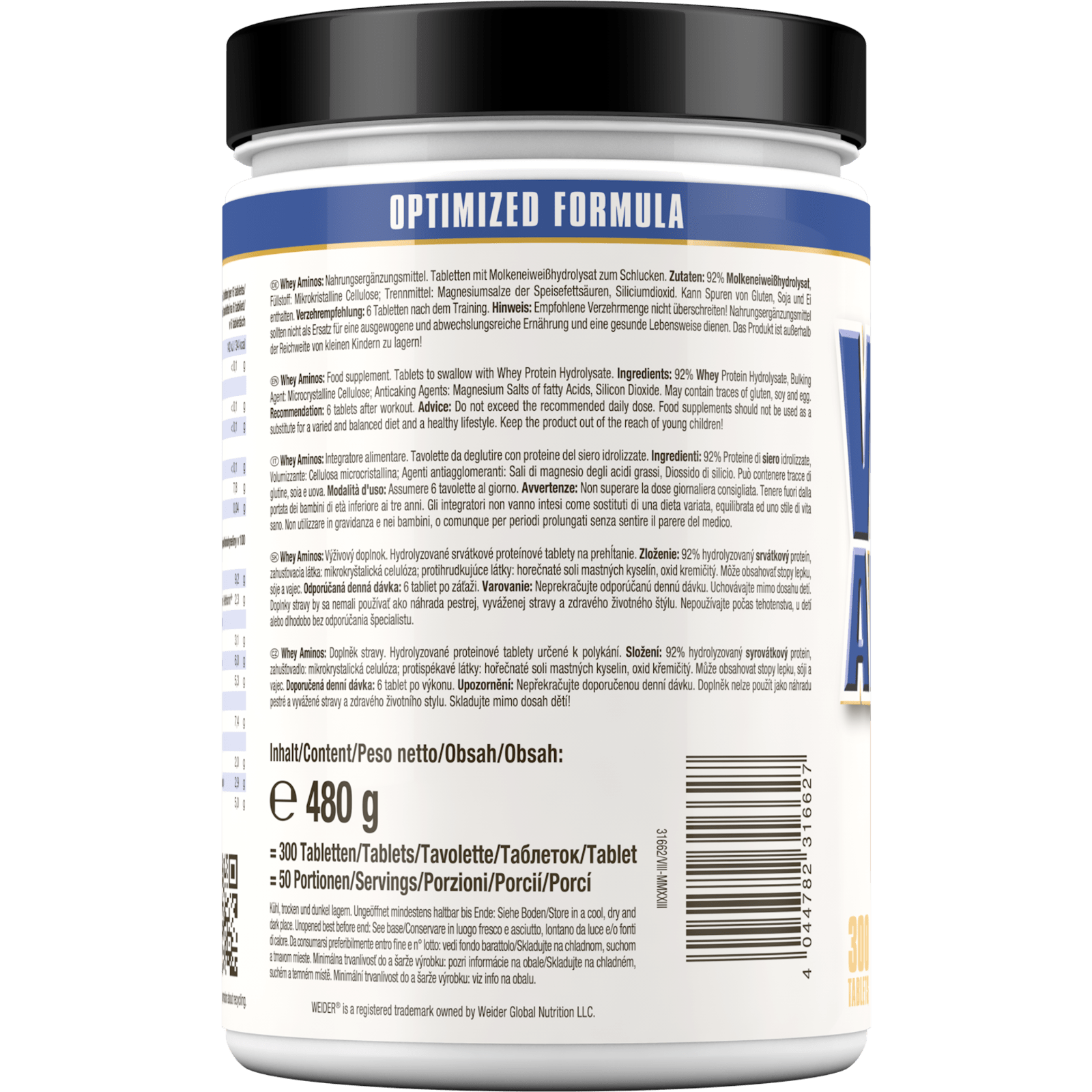 Whey Amino's (300 Tabletten)