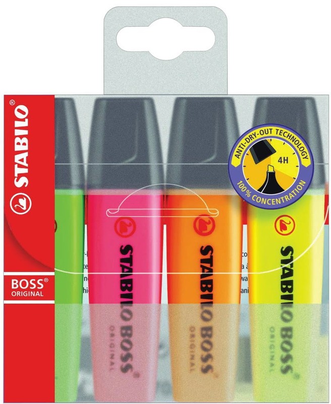 Stabilo Boss Leuchtstifte, 4er Etui, assortiert
