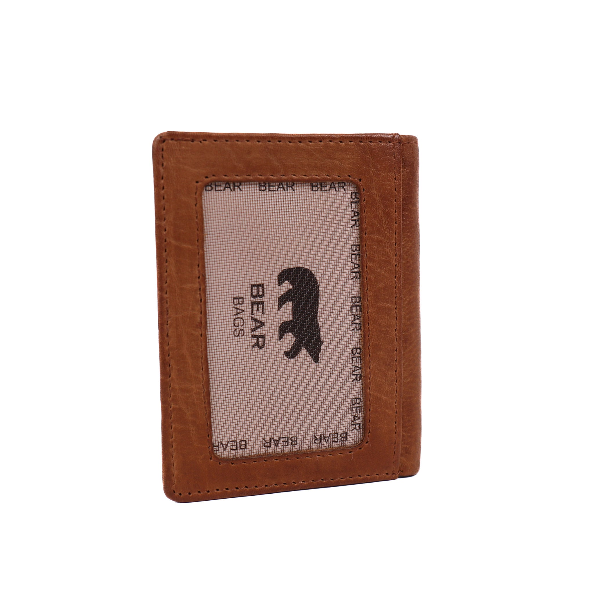 Pasjeshouder met briefgeld vak 'Cas' cognac COGNAC