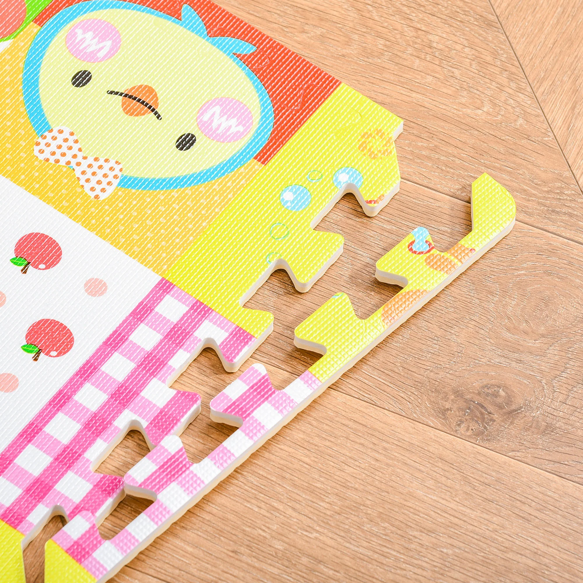 HOMCOM Puzzlematte 16-teilig mehrfarbig 61,5 x 61,5 x 1 cm (LxBxH)