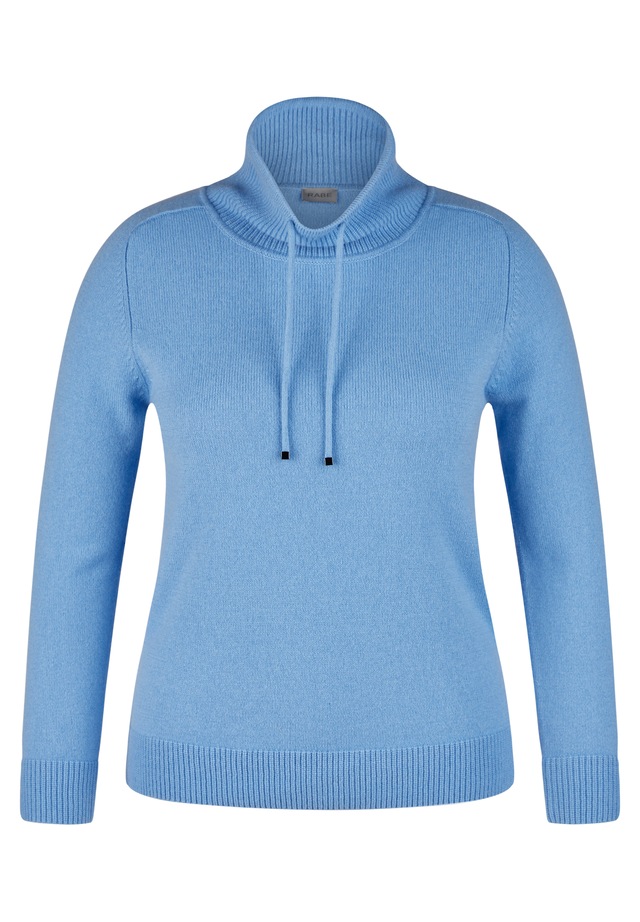 Rabe Strickpullover , mit Stehkragen und Kordelzug