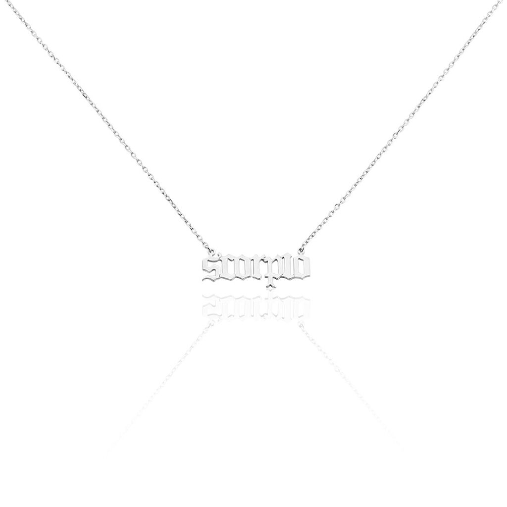 Collier Argent Blanc Astro