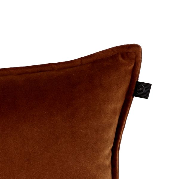 Overseas Middlestitch Kussen - 60 x 60 cm– Velours – Beige