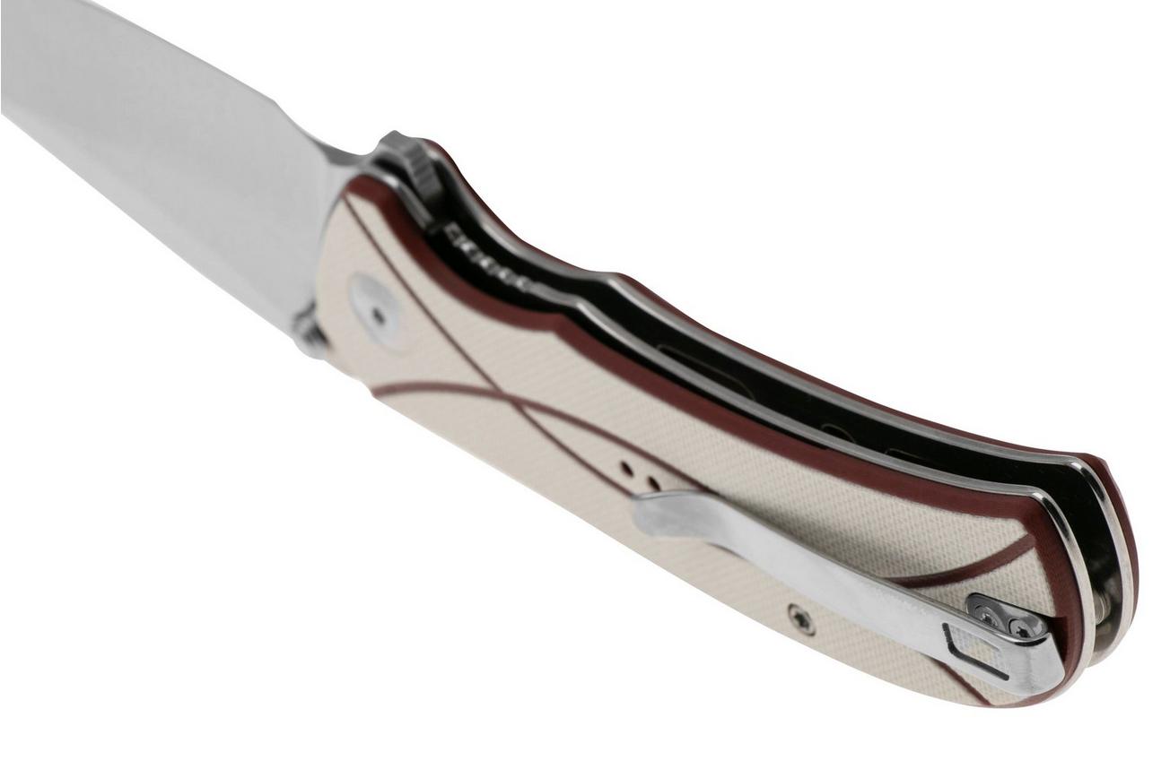 Sencut Hyrax S23097-3 Satin 9Cr18MoV, Red Ivory line G10 zakmes