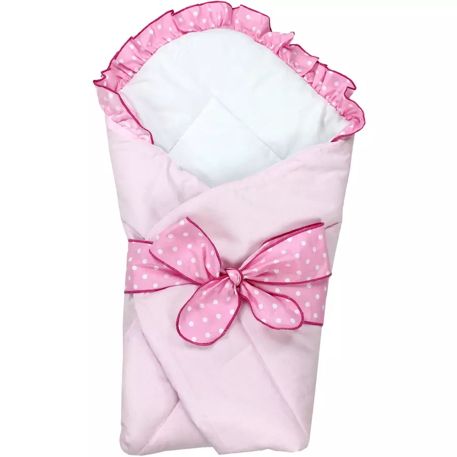 TupTam Unisex Baby Einschlagdecke mit Schleife rosa