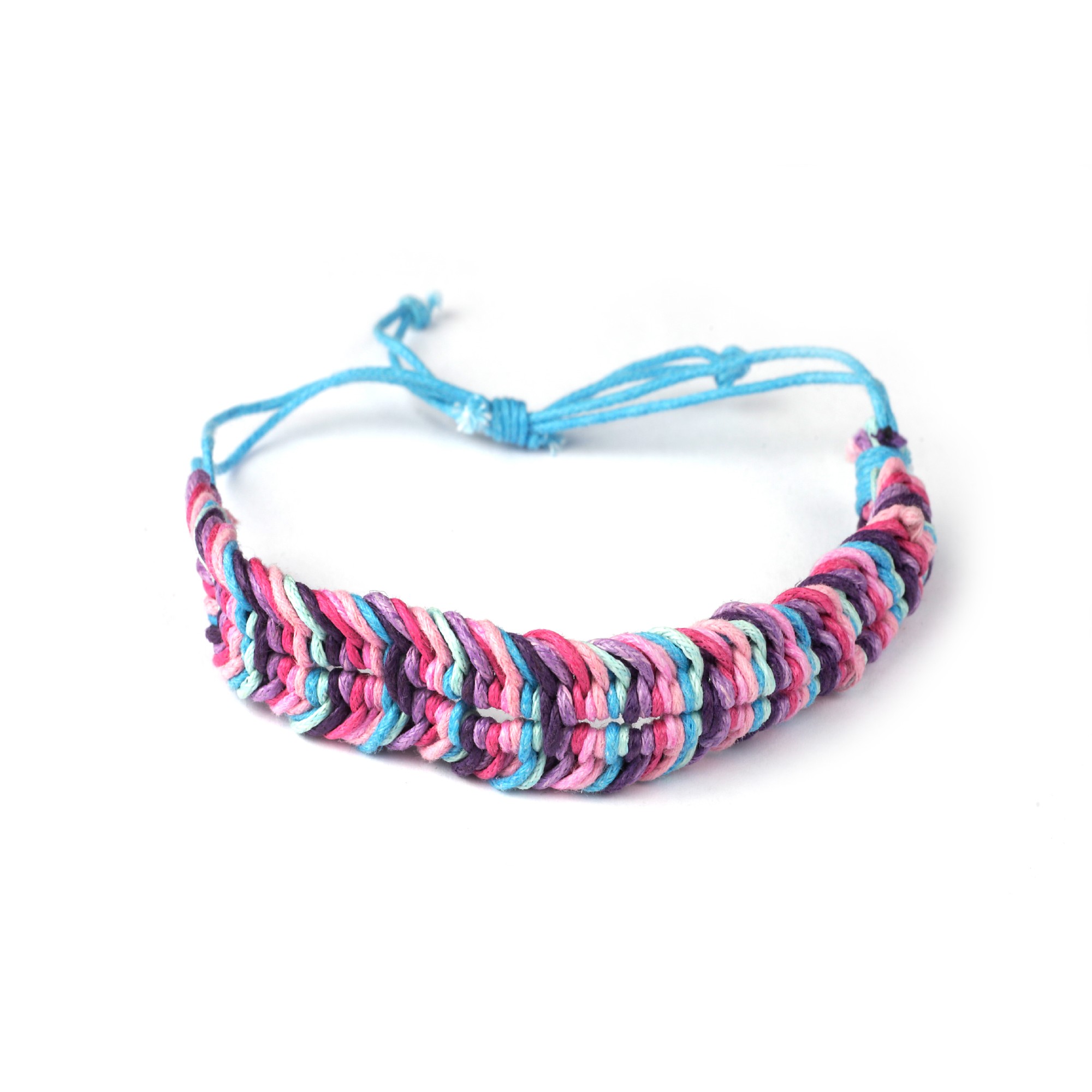 Armband geflochten, blau, pink, lila, Ø 10 cm günstig bestellen