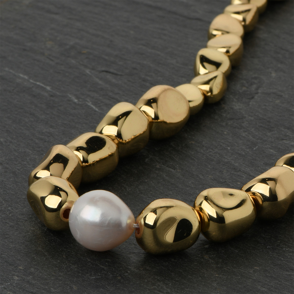 Gina Benotti Damen Kette mit Kunstperle gold