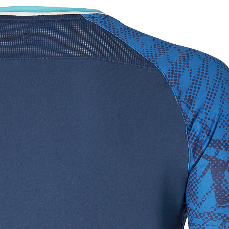 Tee-shirt de tennis Mizuno Mugen Shadow bleu
