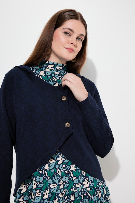 Sweatjacke, Blätter, Kapuze, Langarm, Biobaumwolle