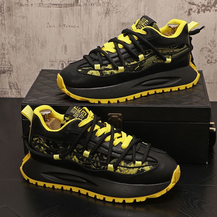 Mr Ozera - Print Panel Platform Sneakers